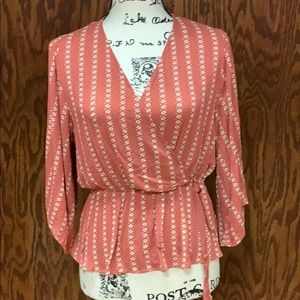 Blush Woman Flare Sleeve Shirt